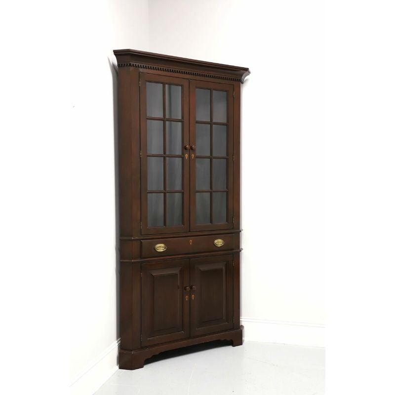 BENBOW'S Solid Mahogany Chippendale Large Scale Corner Cupboard / Cabinet For Sale