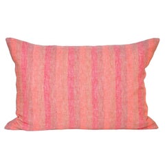 Luxus Irisches Leinen Kissen von Katie Larmour Couture Kissen Rot Orange Rosa