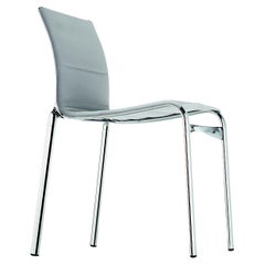 Sedia Alias Bigframe 44 con rivestimento Steelcut Trio e struttura in alluminio cromato