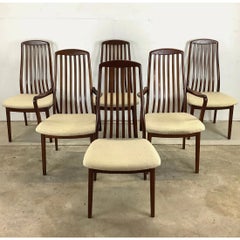 Scandinavian Modern Rosewood Dining Chairs, Set of Six