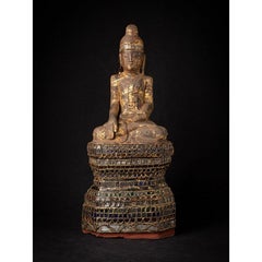 Antique Wooden Burmese Shan Buddha from Burma