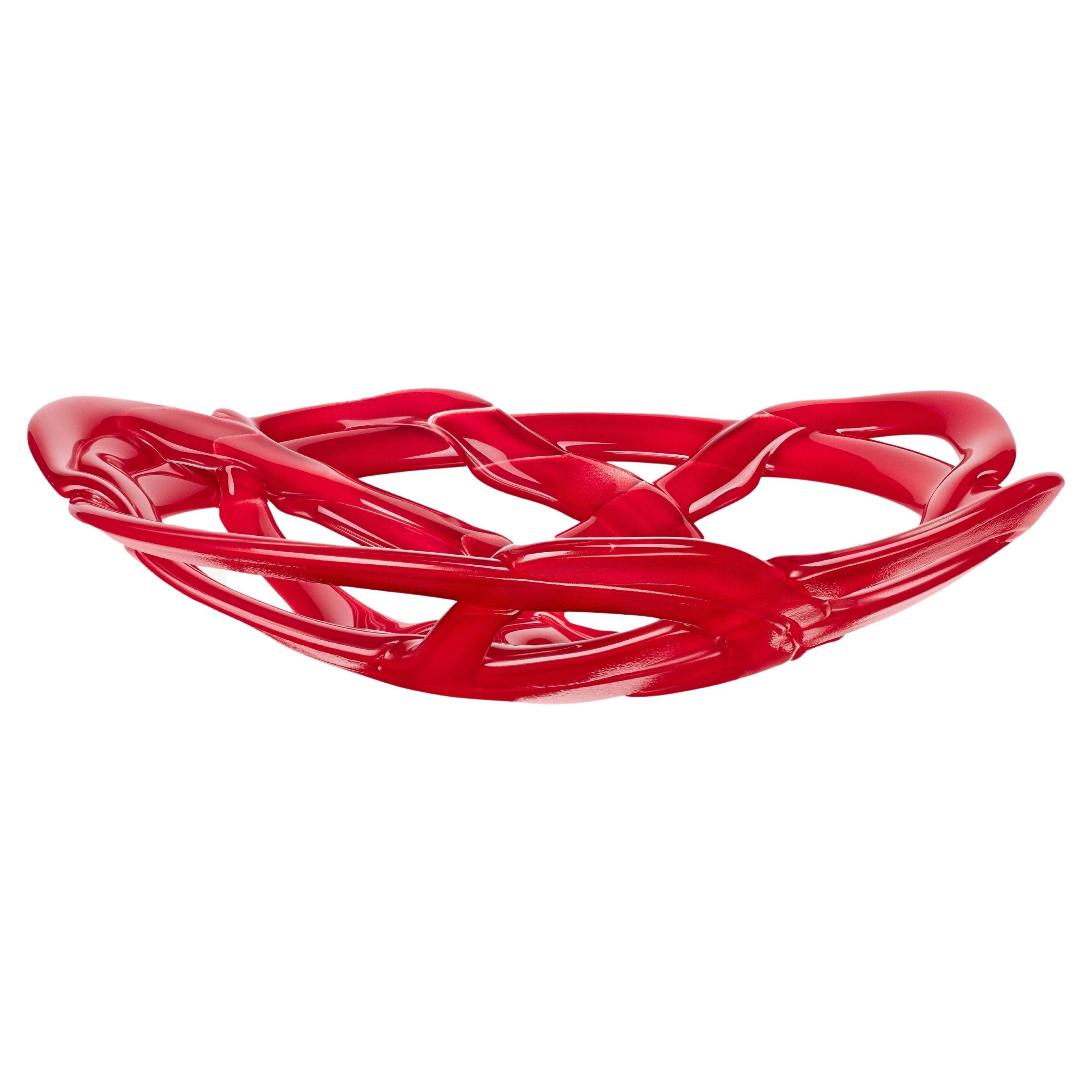 Kosta Boda Basket Bowl Large Red