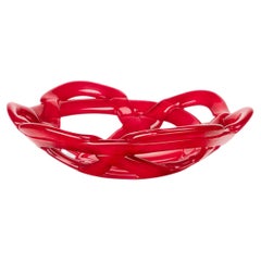 Kosta Boda Basket Bowl Small Red
