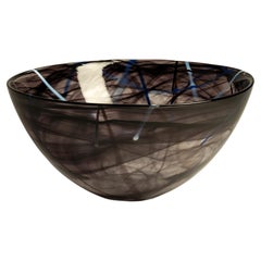 Kosta Boda Contrast Bowl Black Large