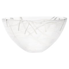 Kosta Boda Contrast Bowl White/White Medium