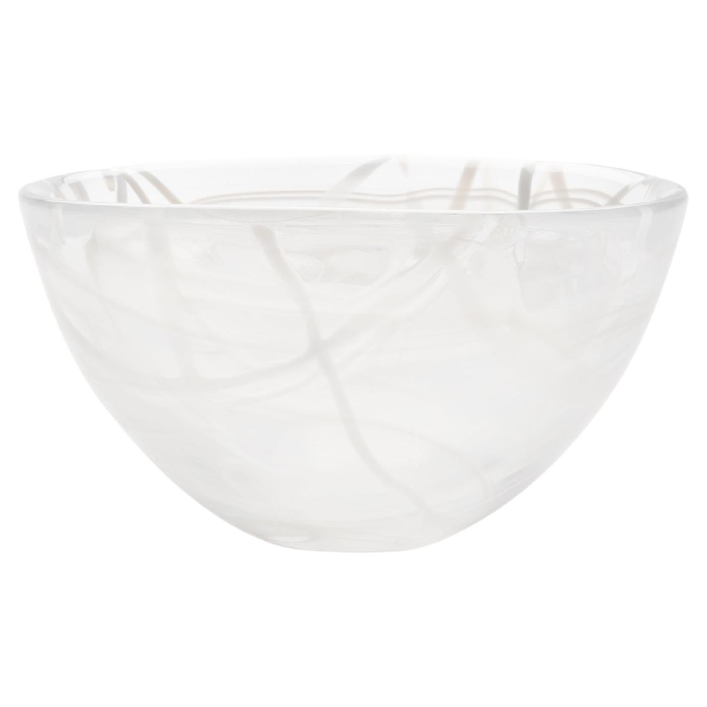 Kosta Boda Contrast Bowl White/White Small