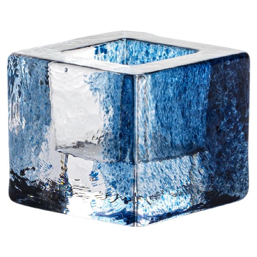 Kosta Boda Brick Votive Blue