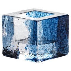 Kosta Boda Ziegelstein Votive Blue