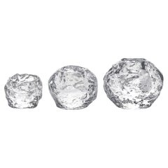 Kosta Boda Snowball Votive 3-Pack