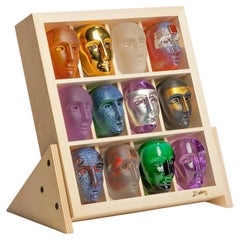 Kosta Boda Brains Stand + 12 Brains