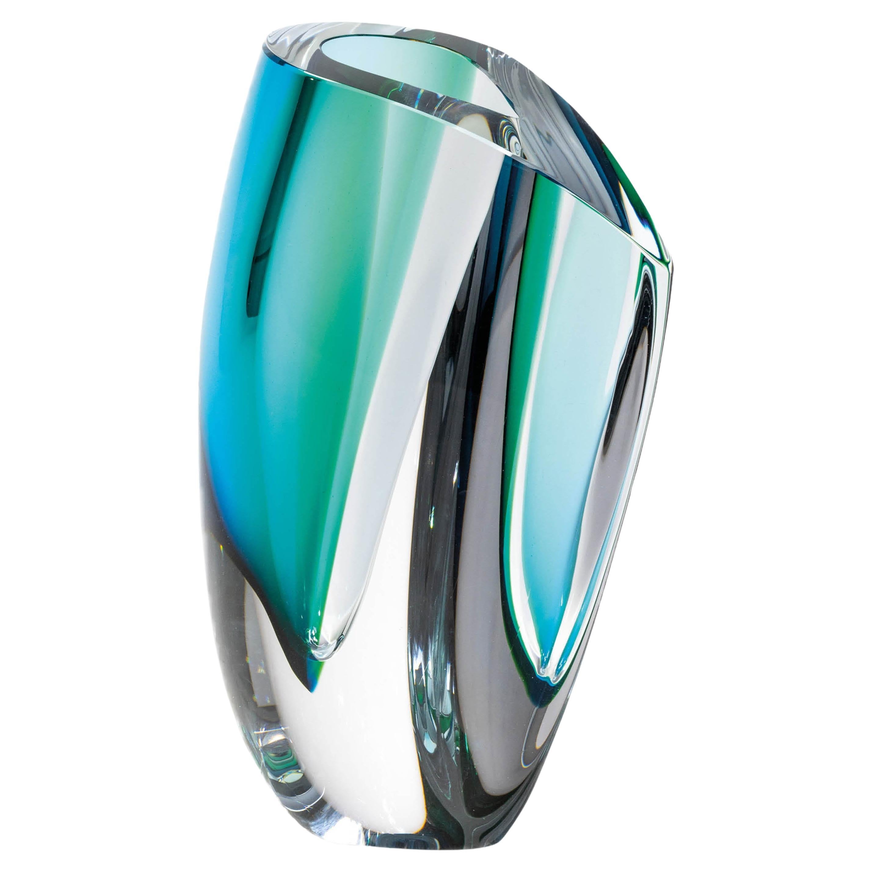 Kosta Boda Mirage Vase Blue/Green XL