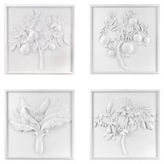 Set of 4 Plaster Fruit Panels by Bunny Williams Home