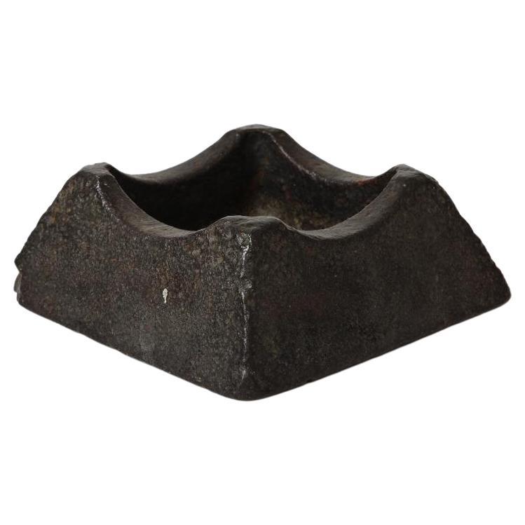 Heavy Cast Iron Industrial Paper Weight Ashtray Marked "Survey Bureau"