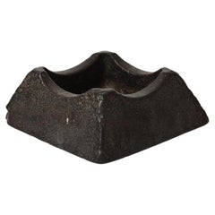 Heavy Cast Iron Industrial Paper Weight Ashtray Marked "Survey Bureau"
