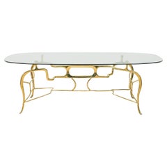 Tavolo da pranzo moderno biomorfo in bronzo Isabella