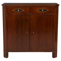 Russian Neo-Classic Mahogany Inliad 2-Door Credenza