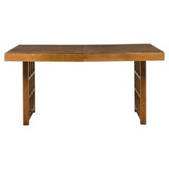 T.H. Table de salle à manger à rallonge rectangulaire avec pieds en treillis Robsjohn-Gibbings