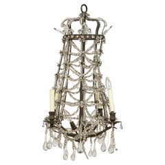 Antique Swedish Neo-Classic Early 19th Century Crystal Chandelier