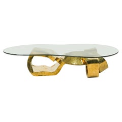Mesa baja Fluxo (Bronce pulido)