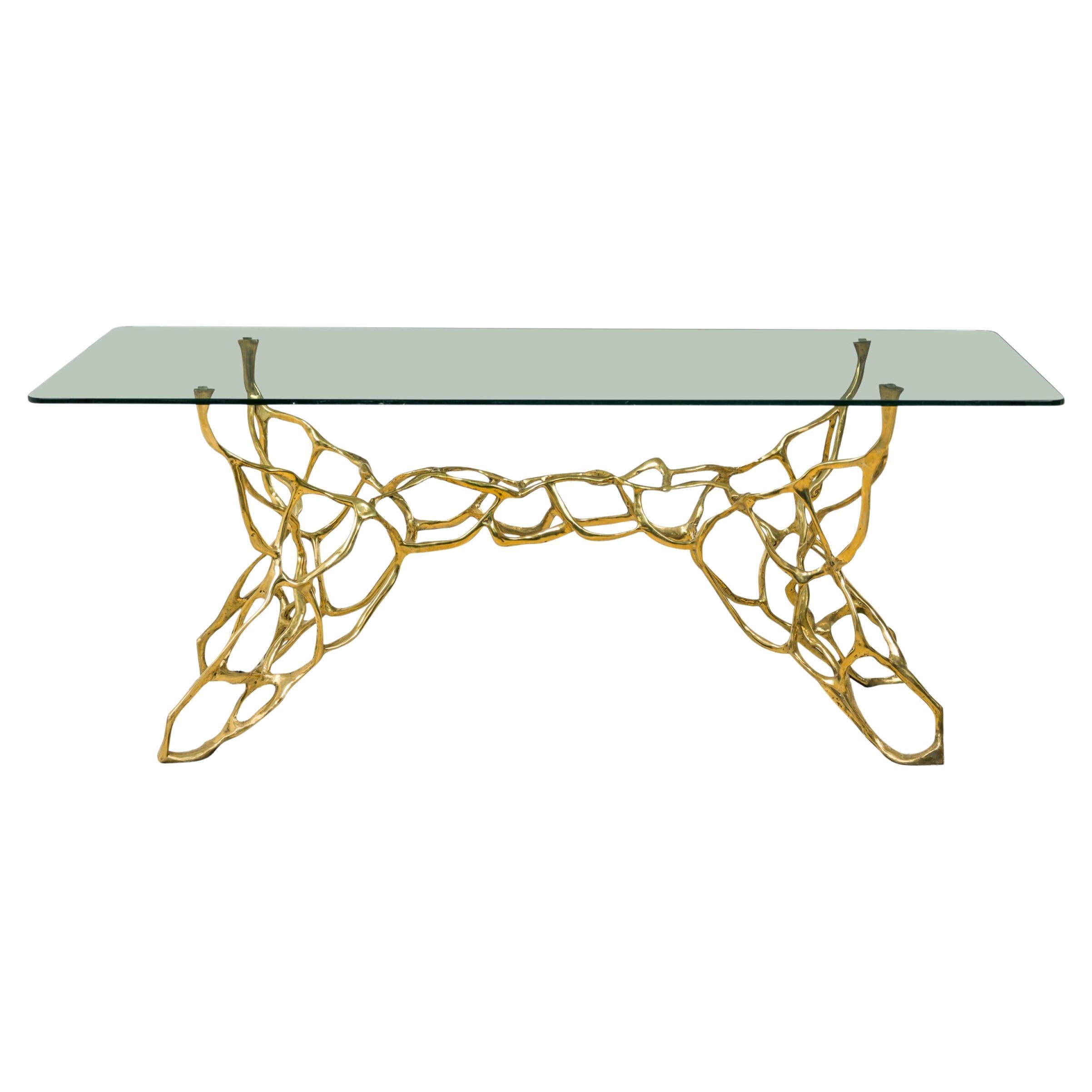 Table de salle à manger rectangulaire biomorphique Catarina