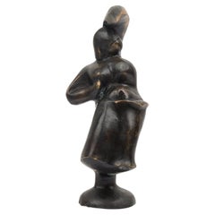 "Luna" Limited Edition Bronze Brutalist Figural Sculpture