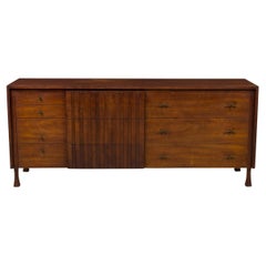 John Widdicomb Mid-Century American Modern Walnut and Bronze Dresser