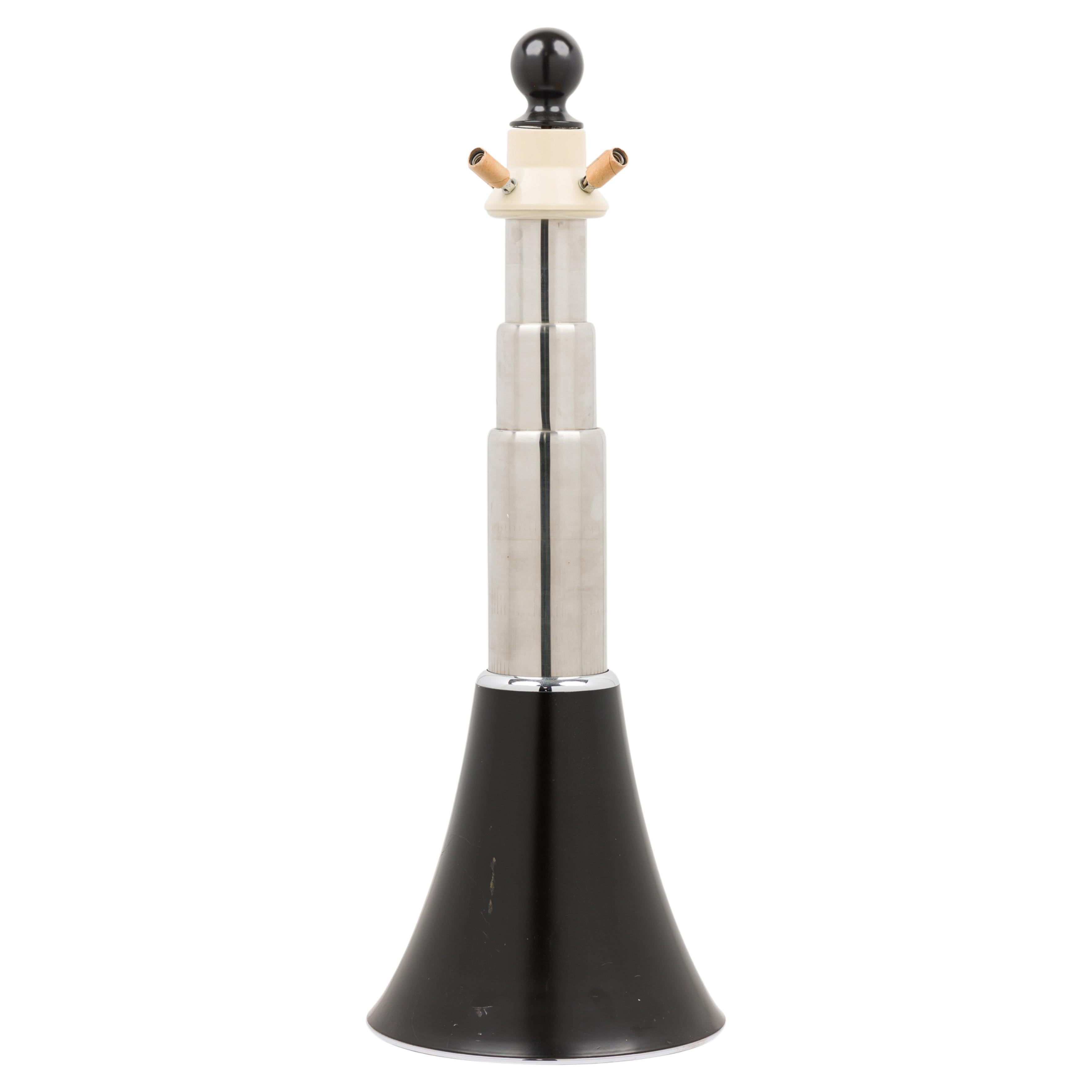 American Art Deco 4-Light Cylindrical Table Lamp