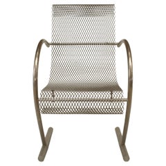Pair of Japanese Steel Mesh Armchairs