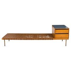 Banc en bois avec deux tiroirs Associated Knoll
