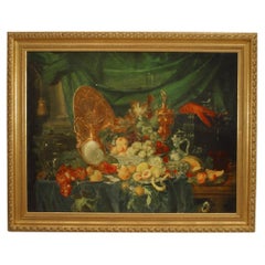 Italian Renaissance Still Life: Fruit with Gold Accents, 43 x 54 in