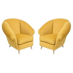 Moderne italienische Loungesessel, Gio Ponti für ISA, Modell 12690, 1950er Jahre, Paar