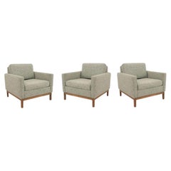 American Mid-Century Gray Wood 4-Piece Living Room Set