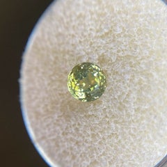 Rare Australian Untreated Green Yellow Bi Colour Sapphire 0.98ct Round Cut