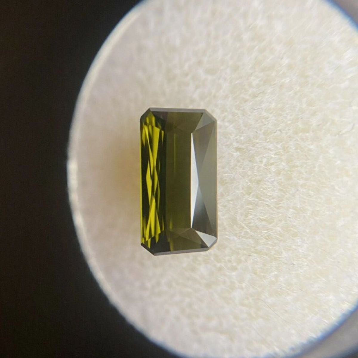 Deep Green Natural Tourmaline 1.78ct Octagon Emerald Cut Loose Gem VVS