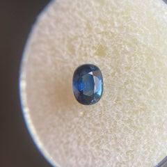 Natural Australian Deep Blue Sapphire 0.67ct Oval Cut Loose Gem