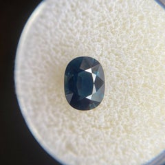 1.50ct Australian Deep Blue Sapphire Oval Cut Rare Loose Gem
