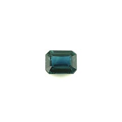 Fine Australian Deep Blue Sapphire 0.59ct Octagonal Emerald Cut Rare VVS