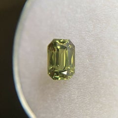 Fine 1.12ct Green Untreated Australian Sapphire Octagon Cut Loose Gem