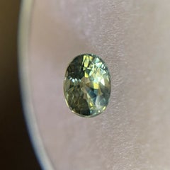 Australian Untreated Blue Green Yellow 0.69ct Parti Colour Sapphire Oval