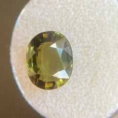 Natural 3.72ct Yellowish Green Tourmaline Oval Cut Loose Gem