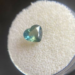 Australian 1.15ct Bi Colour Greenish Blue Yellow Sapphire Heart Cut Gem