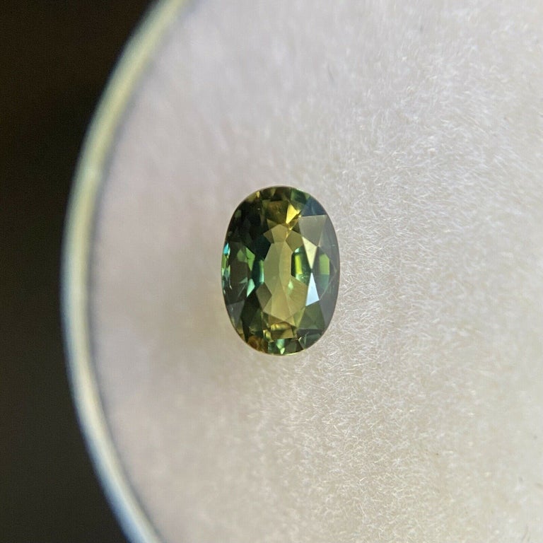 Parti Colour Sapphire Australian Untreated 0.72ct Yellow Green Blue Rare  Gem For Sale at 1stDibs