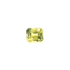 Australian Sapphire Bi Colour 0.62ct Untreated Yellow Green Emerald Cut Rare Gem