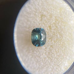 Fine 1.01ct Blue Green Teal Australian Sapphire Cushion Cut Gemstone