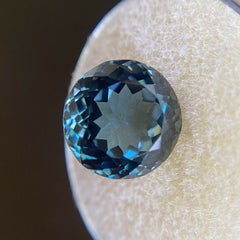 London Blue Topaz 7.8-8.8ct Round Diamond Cut Loose Gemstone Calibrated
