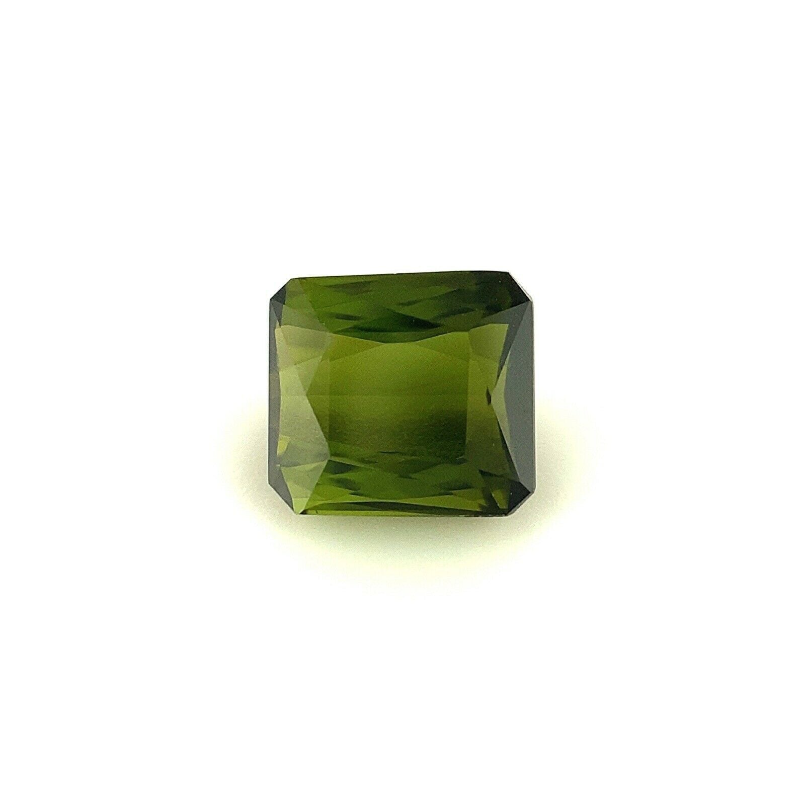 Deep Green Tourmaline 2.12ct Octagon Emerald Cut Loose Gem For Sale
