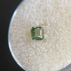 0.52ct Vivid Green Untreated Sapphire Australian Square Emerald Cut Gem