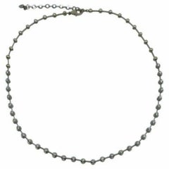 1,60 Karat natürlicher Diamant Rundschliff 18K Weißgold Linie Tennis Halskette
