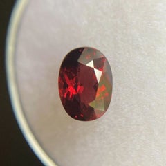 Natural 1.75ct Cherry Red Rhodolite Garnet Oval Cut Loose Calibrated Gem