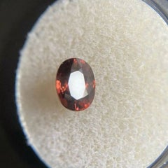Natural Deep Orange Red Zircon 1.83ct Oval Cut Loose Rare Gem